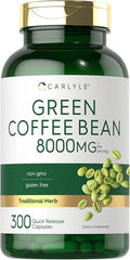 Carlyle Green Coffee Bean Extract | 300 Capsules | Non-GMO and Gluten Free Formula | Traditional Herb Supplement