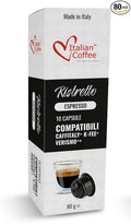 ITALIAN COFFEE FOR ESPRESSO LOVERS Italian Coffee capsules compatible with Verismo CBTL Caffitaly K-fee systems (80 pods RISTRETTO blend)