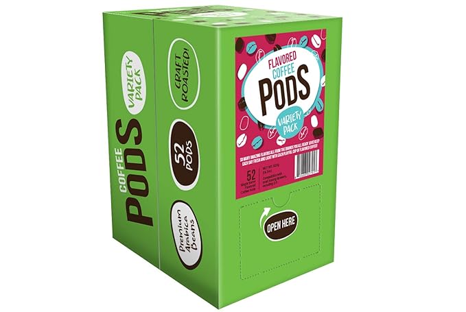 Coffee Pod Variety Packs Flavored SamplerAssortedCompatible with 2.0 K-Cup BrewersVariety Pack52 Count (Pack of 2)