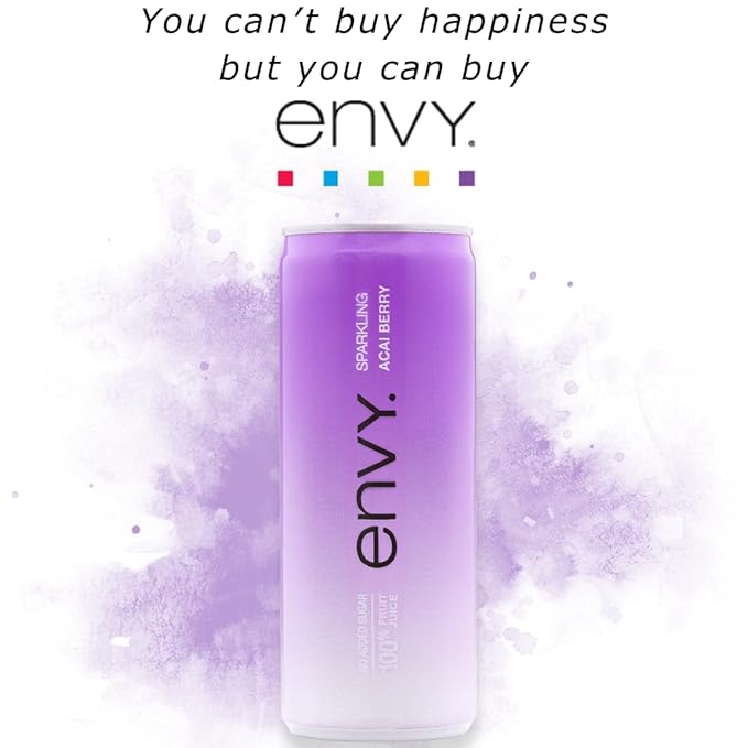 Envy Sparkling 100% Fruit Juice Acai Berry 8oz (Case of 24)