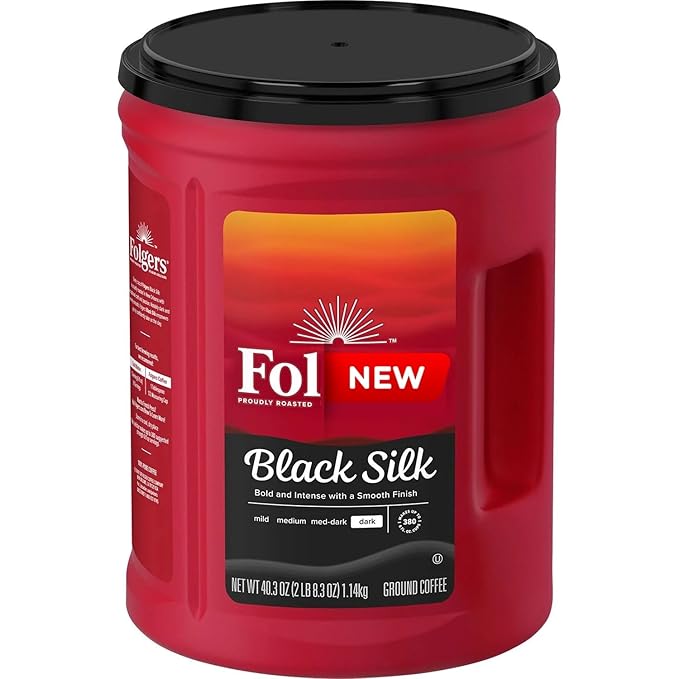 Black Silk Dark Roast Ground Coffee Bundle – 40.3 oz Rich &amp Bold Flavor Pack