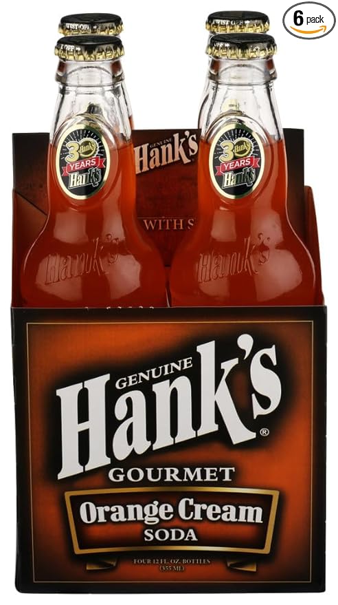 Hank's Orange Cream Soda 4-Pack 48 fl oz (Pack of 6)