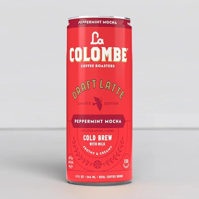 La Colombe Peppermint Mocha Draft Latte 12 pack Cold-Pressed Espresso And Frothed Milk Dark Chocolate Made With Real Ingredients Grab And Go Coffee