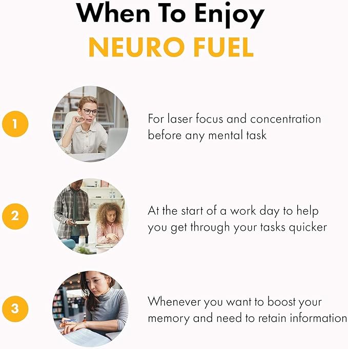 NATURAL STACKS NeuroFuel Nootropic Brain Support Supplement with Artichoke Leaf Extract &amp L-Carnitine Supplement for Focus and Memory* - 45 Focus Pills