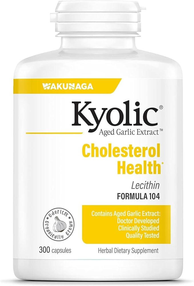 Kyolic Aged Garlic Extract Formula 104 Cholesterol Health* 300 Capsules