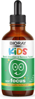 BIORAY Kids NDF Focus Citrus - 4 fl oz - Supports Cognitive Function Enhances Clarity &amp Promotes Steady Energy Levels - Non-GMO Vegetarian Gluten Free - 2-4 Month Supply