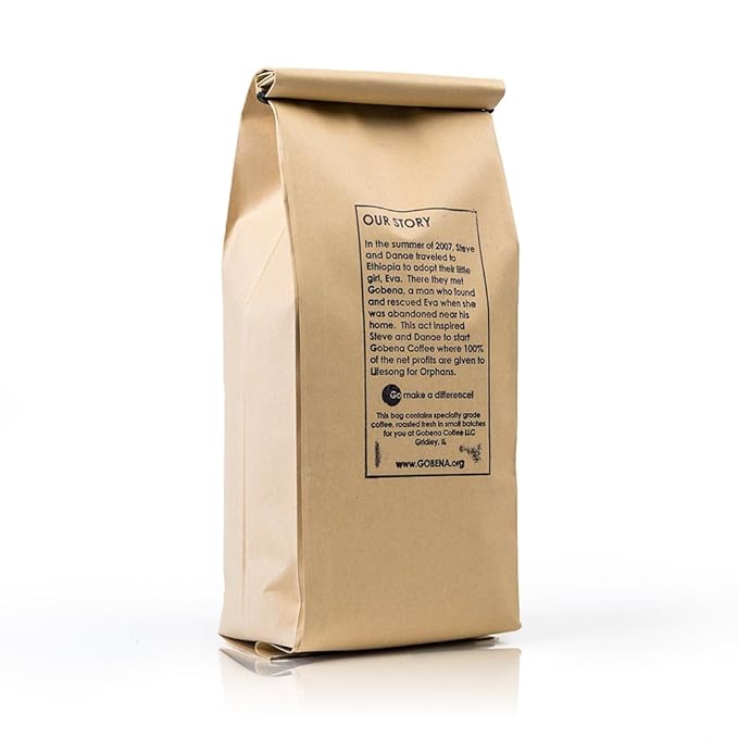 Gobena Coffee 2lb Ethiopian Yirgacheffe Whole Bean Light Roast 100% Arabica Specialty Coffee 32 ounces 2 pounds Bulk