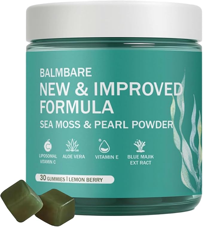 Revive Hair Gummies - Sea Moss Gummies with Hair Skin &amp Nails Vitamins with Seamoss Pearl Powder Vitamin E Aloe Vera Liposomal Vitamin C 30 Count