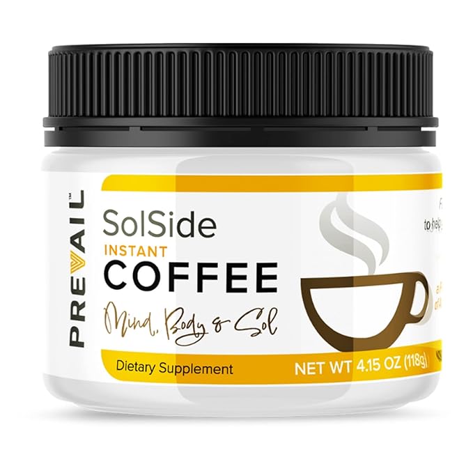 Valentus Solside Coffee Smooth Taste Coffee Vitamins Instant Coffee for Men Women Made with Natural Ingredients 4.15 Oz (118g)