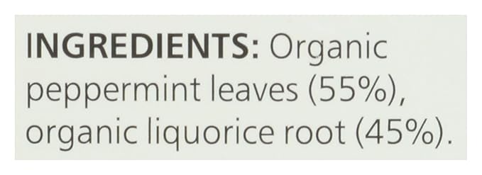 Oteas Organic Digestive Liquorice &amp Mint Peppermint &amp Liquorice Naturally Caffeine Free Vegan Friendly USDA Certified Organic Gluten Free &amp Non-GMO 15 Tea Bags (Pack of 6)