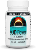 Source Naturals SOD Power As Glisodin Superoxide Dismutase Nutricosmetic Supplement 250mg - 60 Tablets
