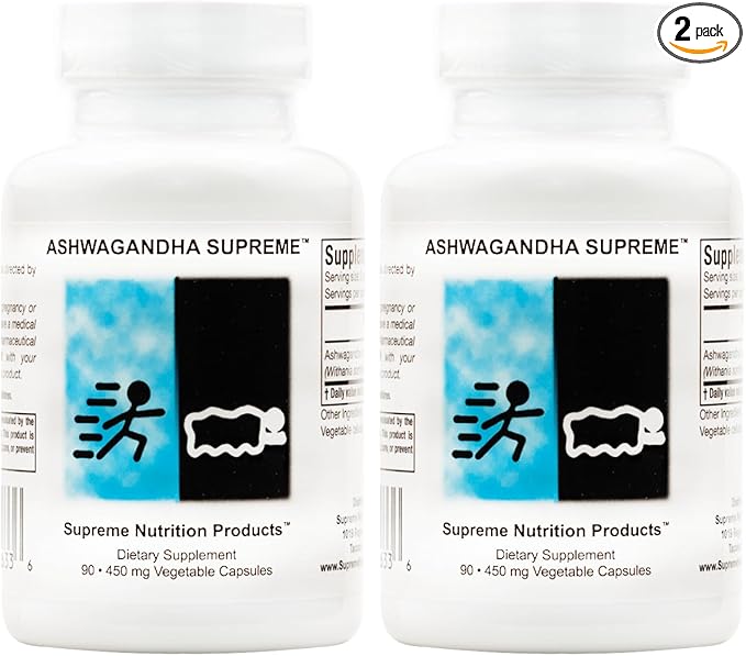 Supreme Nutrition Ashwagandha Supreme 90 Pure Ashwagandha Vegetarian Capsules (Pack of 2)