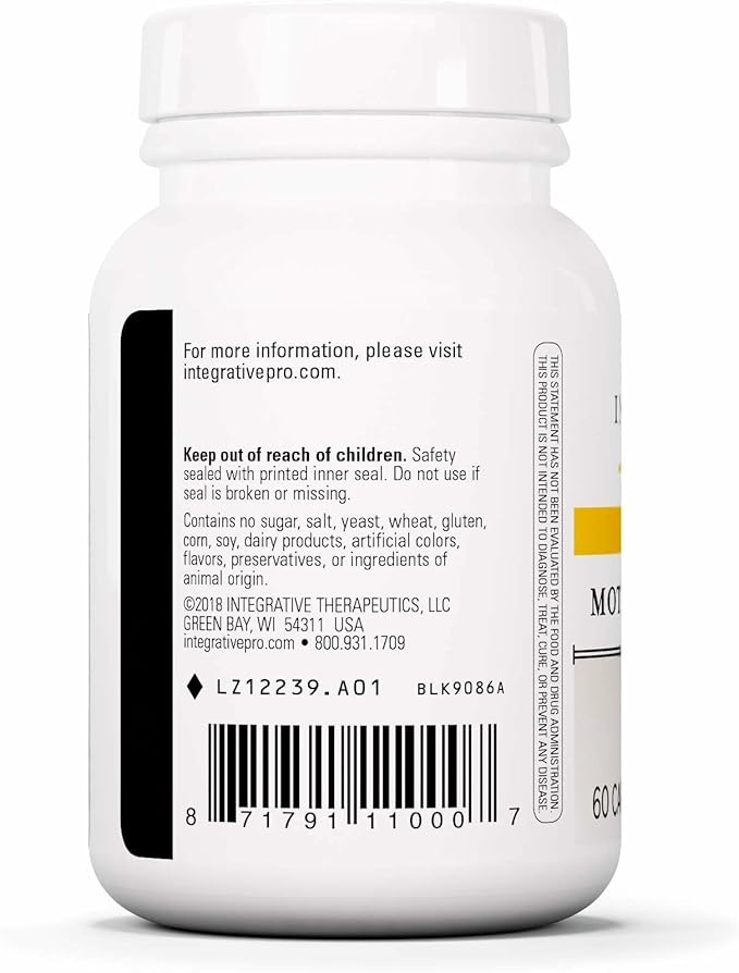 Integrative Therapeutics Motility Activator – GI Motility &amp Gut Health Support Supplement* - Dairy-Free &amp Gluten-Free - 60 Capsules (60 Servings) (Pack of 2)
