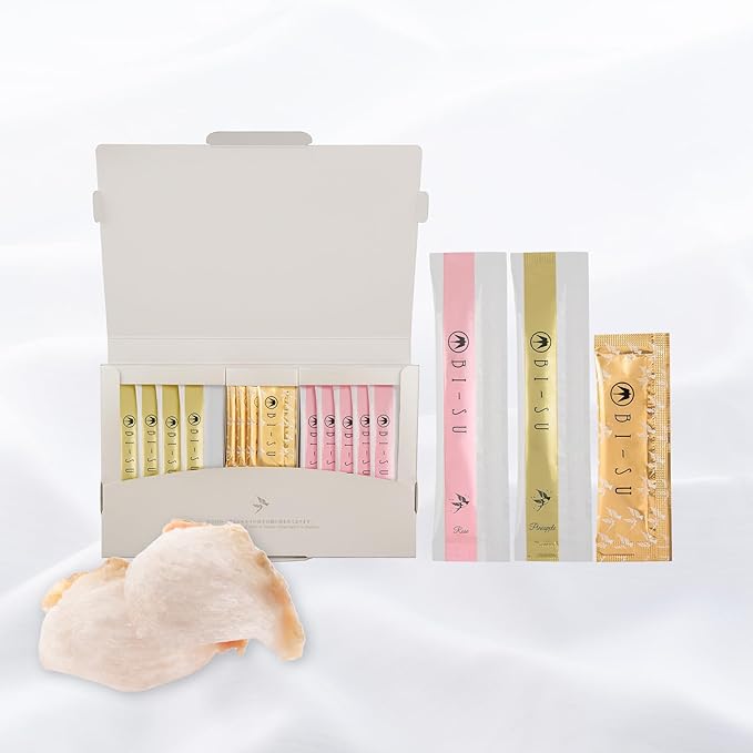 BI-SU Extract Jelly Stick/BI-SU Enzyme Stick | Natural Swiftlet Nests Extract Collagen Vitamin C Japanese Beauty Anti-aging Strengthens Elasticity GI Health 10 PCS each Rose/Pineapple/Enzyme