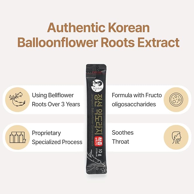 Korean Bellflower Root Extract Stick Doraji Concentrated Liquid Syrup 10g x 30 Sticks (300g)