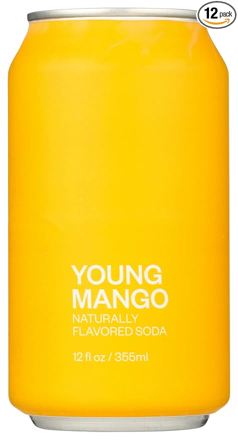 United Sodas of America Young Mango Soda No Artificial Flavor 12 Fluid Ounce (Pack of 12)