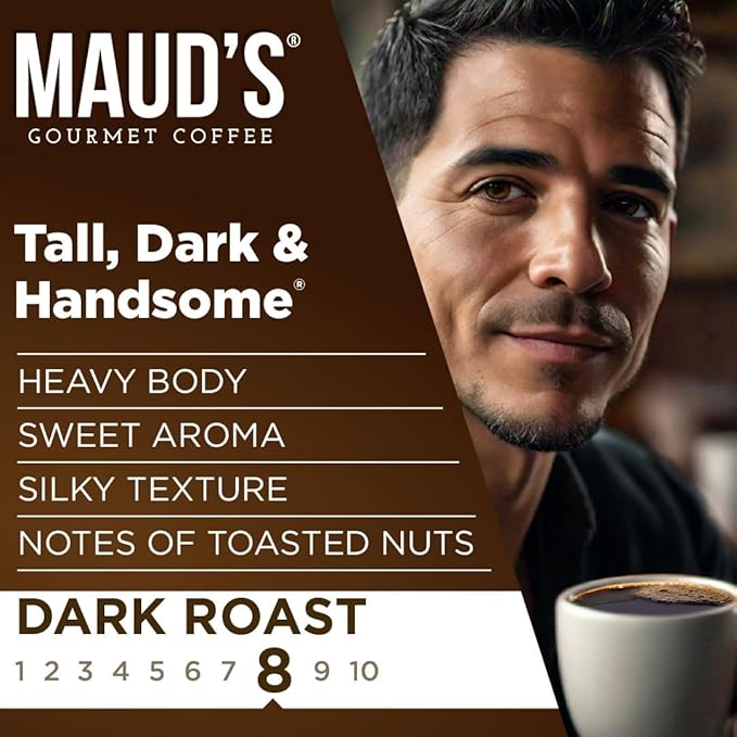 Maud's Dark Roast Ground Coffee 3 Bags (60oz) 100% Arabica Coffee 156 Servings