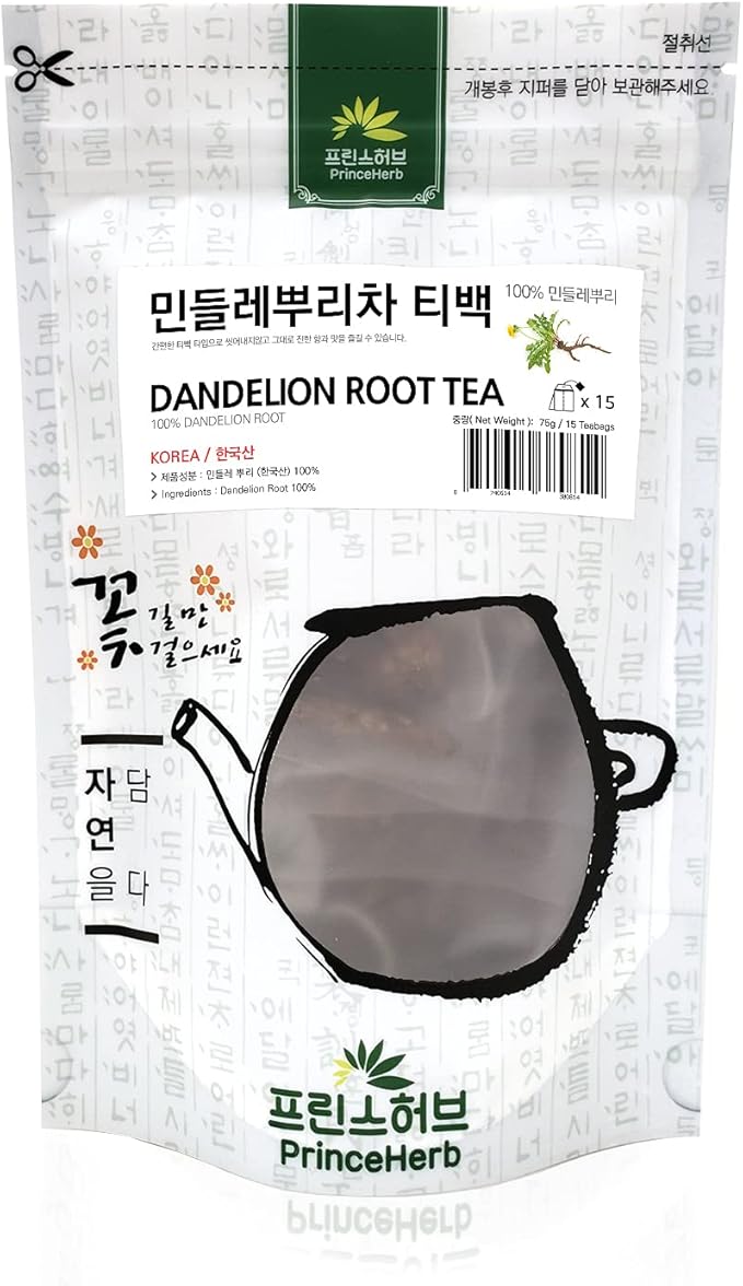 [Medicinal Korean Herb Tea] 100% Natural Dandelion Root Teabag Tea 민들레 뿌리 차 티백 75g (15 teabags)