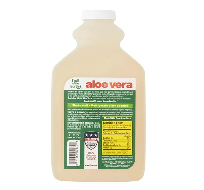 ORGANIC Original Aloe Vera Drink 32 Fl Oz - 2 Pack (Total 64 Fl Oz)