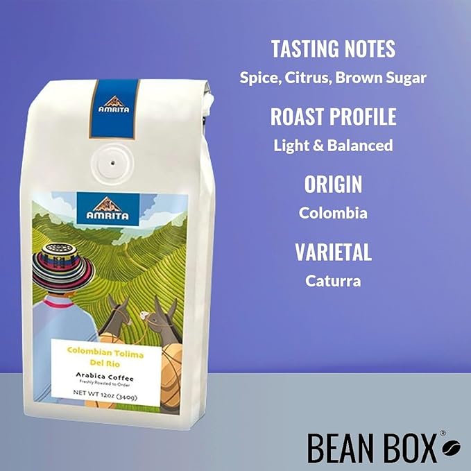 Bean Box Coffee Sampler - Roasted by Amrita 4-Pack Whole Bean Coffee Gourmet Coffee