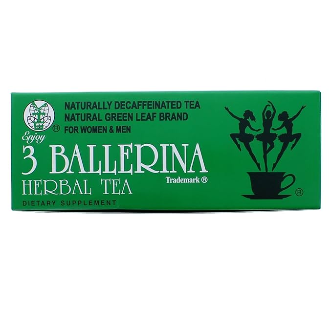 3 Ballerina Diet Tea Extra Strength – Caffeine-Free Herbal Tea Bags for Digestive Comfort and Weight Maintenance – Pack of 4 (72 Count)
