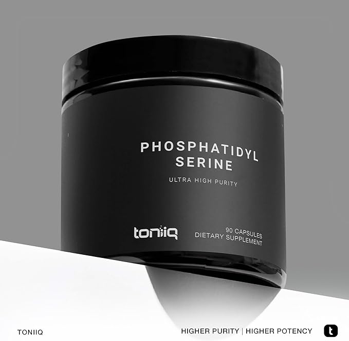 Toniiq Phosphatidylserine - 400mg Formula - World’s First 50% Purity - Highest Purity in The US - Soy Free Phosphatidylserine Supplement - 90 Veggie Capsules