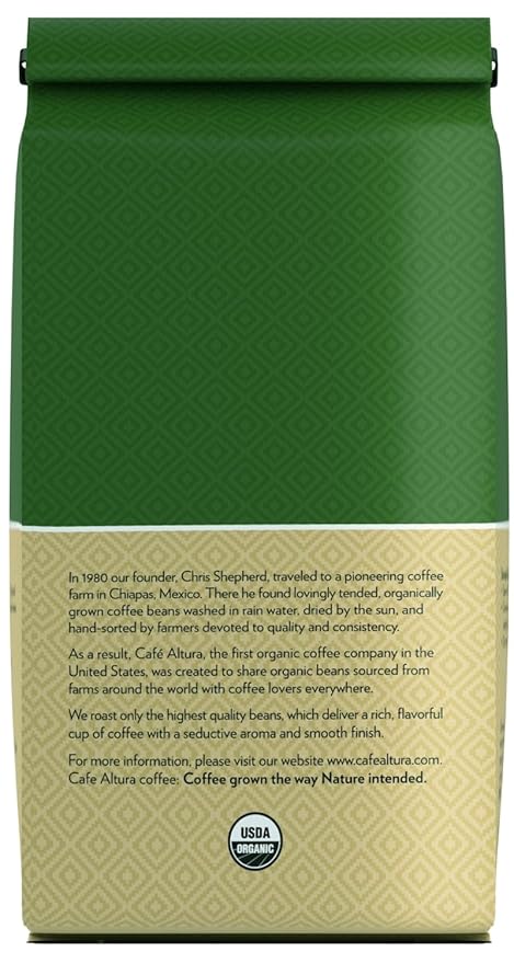 Café Altura French Roast Organic Ground Coffee 10 oz Bag (Pack of 3)
