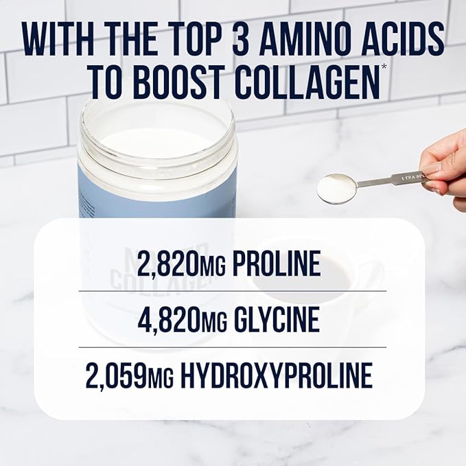 NAKED Collagen Advanced - Peptides Protein Powder Hyaluronic Acid Vitamin C Pasture-Raised Grass-Fed Hydrolyzed Collagen Supplement Paleo Friendly Non-GMO Keto Gluten Free 1.3LB