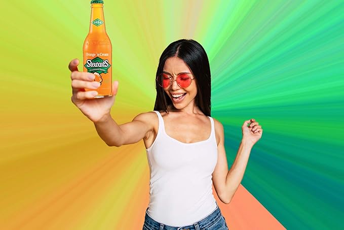 Stewart's Orange &amp Cream Soda 12 fl oz (24 Glass Bottles)