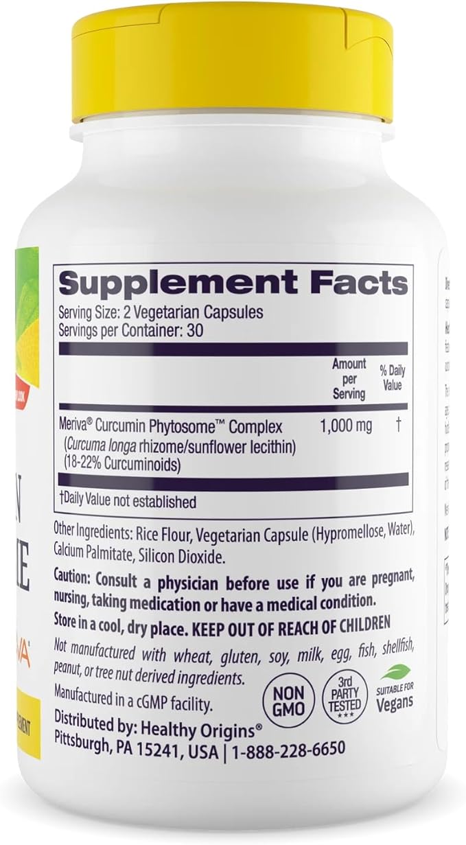 Healthy Origins Curcumin Phytosome (Featuring Meriva SF) 500 mg 60 Veggie Caps