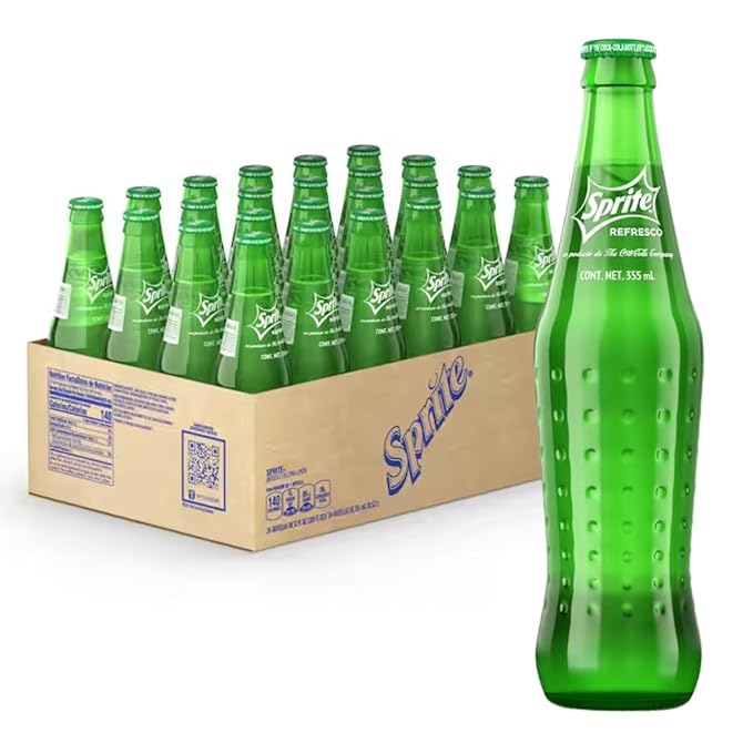 Mexican Sprite Glass Bottles 12 oz (Pack of 24)