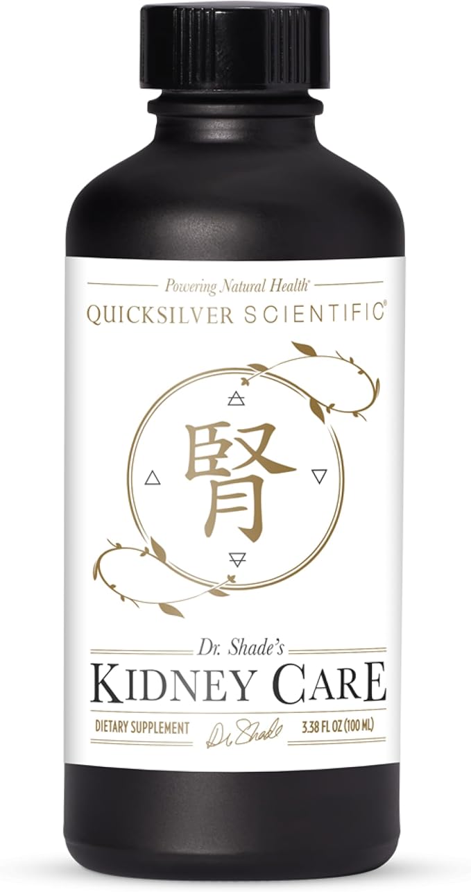 Quicksilver Scientific Kidney Care - Kidney Cleanse &amp Lymphatic Drainage Supplements - Astragaloside IV Extract Zhu Ling Goldenrod Ferulic Acid He Shou Wu &amp Dandelion Leaf (3.38oz / 100ml)
