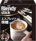 Japanese Instant Coffee – Blendy Stick Espresso au Lait Mildly Sweet 100 Sticks – Rich Espresso Flavor with Smooth Milk – Easy to Prepare – Made in Japan