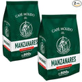Manzanares Ground Coffee Glaseado Tradicional – Premium Uruguayan Coffee 500 g (17.6 oz) Each – Pack of 2