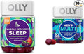OLLY Muscle Recovery Sleep Gummies Sleep and Sore Muscle Support 3mg Melatonin Tart Cherry &amp Men's Multivitamin Gummy Overall Health and Immune Support Vitamins A C D E B Lycopene