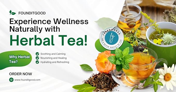 FounditGood Vilvam Leaf Tea (Aegle marmelos/Bael) 100% Natural Herbal Infusion - 60 Dip Tea bags