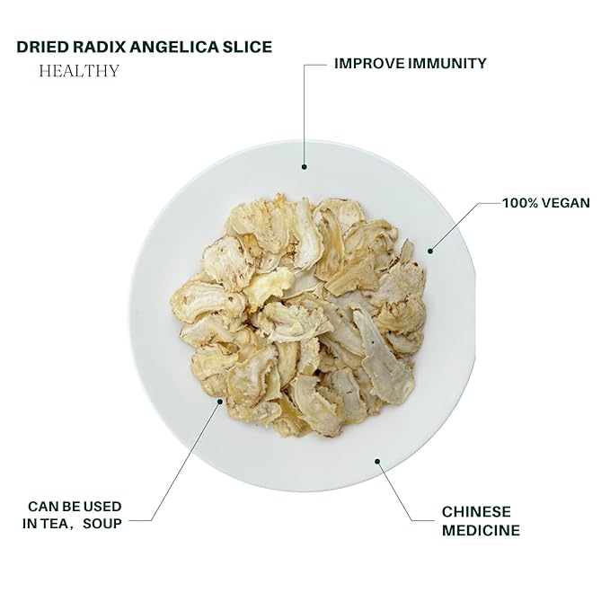 Royal Seafood USA Premium Chinese Herb Premium Dried Radix Angelica Slice Dang GUI 当归片 中药材 当归 (8oz)