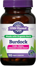 Oregon's Wild Harvest Burdock Organic Traditional Herbal Supplement Non GMO and Gluten Free | Vegan Capsules 90 Count