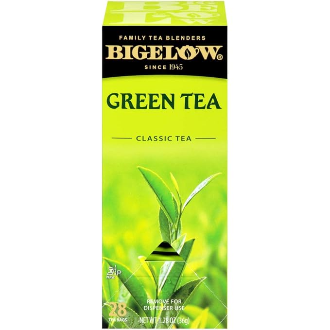 Bigelow Classic Green Tea 28-Count Box (Pack of 3) Premium Bagged Green Tea Bright Antioxidant-Rich All Natural Medium-Caffeine Tea in Individual Foil-Wrapped Bags