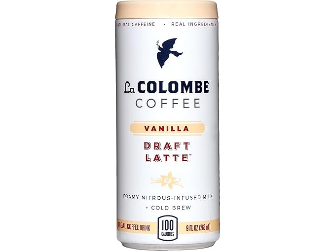 La Colombe Vanilla Draft Latte - 9 Fl. Oz. 12 Pack - 100% Arabica Single-Origin Coffee with Lactose-Free Foamy Milk Premium Coffee On the Go 115mg Natural Caffeine