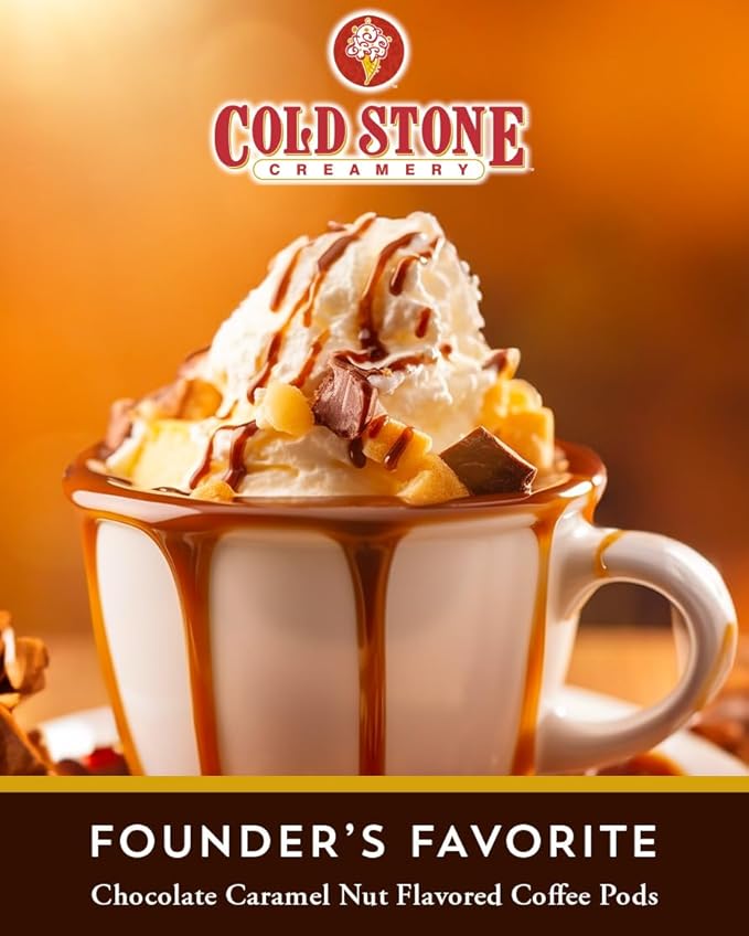 Cold Stone Creamery Beverages Founder's Favorite Ice Cream Flavored Coffee Pods Compatible with K Cup Brewers Including 2.0 40 Count