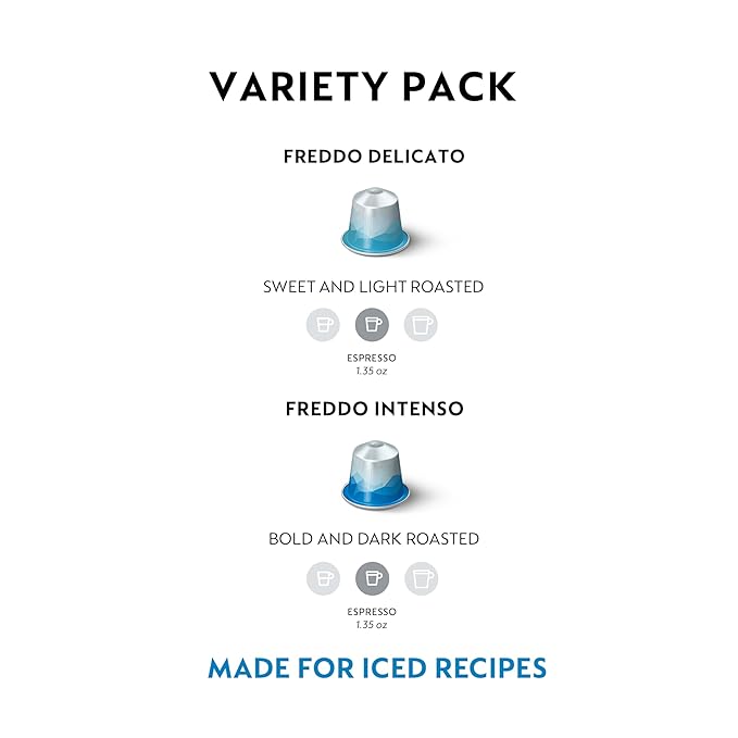 Nespresso Capsules Original Line Iced Coffee Variety Pack 40-Count Espresso Coffee Pods