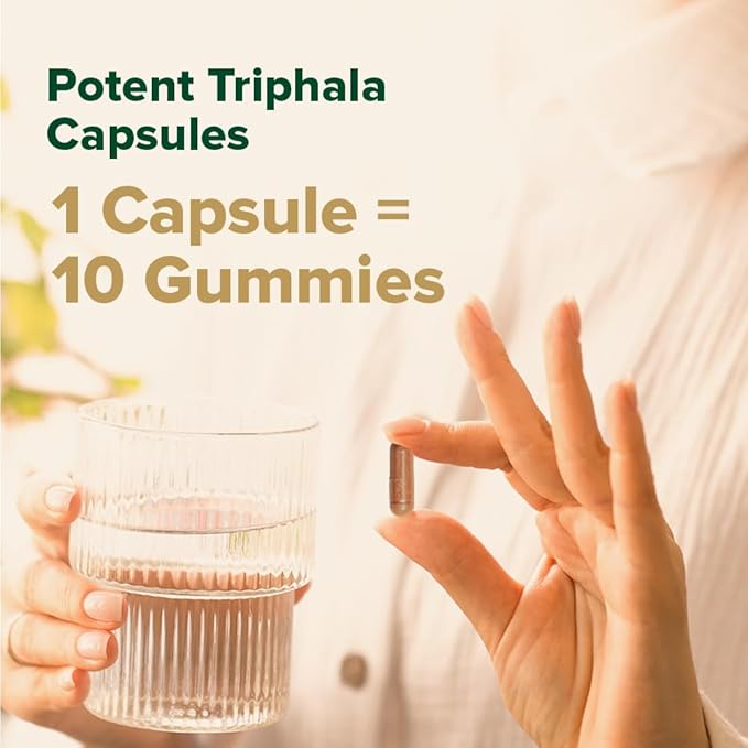 VAHDAM Triphala Capsules 1250 mg - High Strength Supplement with Amla Bibhitaki Haritaki Extract | Supports Healthy Digestion &amp Colon Function | 90 Capsules