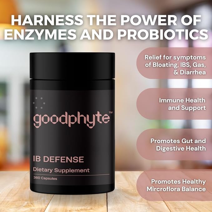 Goodphyte Premium Digestive Enzyme to Provide Relief from IBS Constipation Bloating Gas &amp Indigestion | Absorb More Micronutrients &amp Feel Better (360 Count)