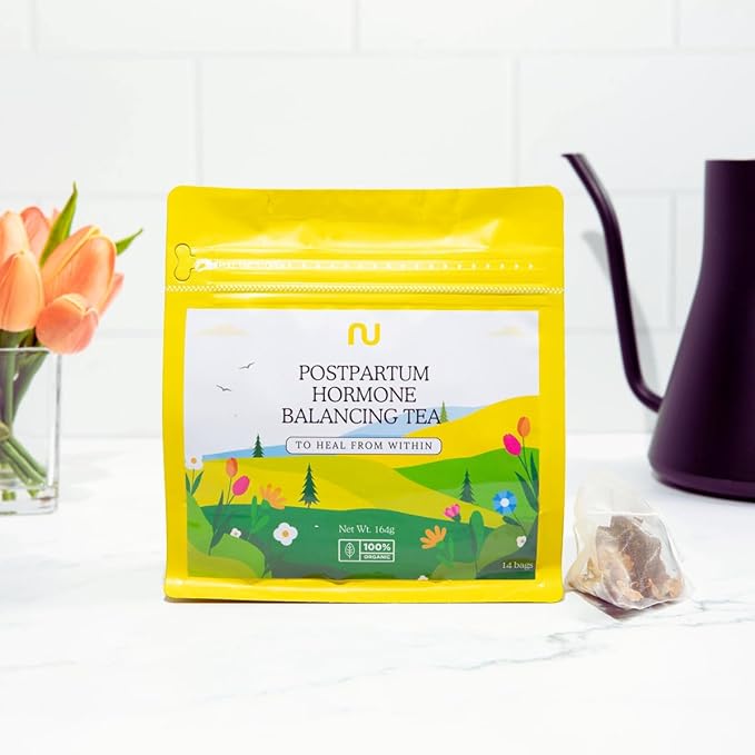 Pluscenta Hormone Balancing Tea for Women - Organic 14 Tea Bags - Flavourful Relax Tea - Postpartum Gifts for Mom