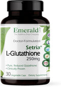 EMERALD LABS Setria L-Glutathione - Powerful Glutathione Supplement - Offers Liver &amp Immunity Support* - Gluten-Free - 30 Vegetable Capsules