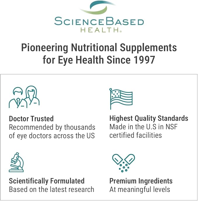 ScienceBased Health MacularProtect AREDS 2 Formula – Eye Health Vitamin &amp Mineral Supplement with Lutein Zeaxanthin &amp B Vitamins for Macular &amp Vision Support – 60 Capsules