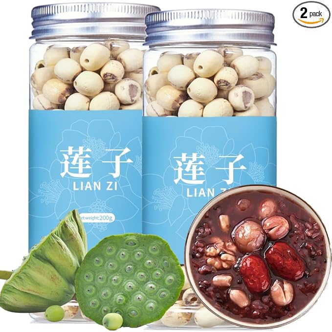 Lotus Seeds Dried Lotus Seed White Lotus Seeds Lian zi Natural Herbal Tea Cooking Porridge and Soup Raw Material 莲子 白莲子 煲汤煮粥 14.1oz/400g