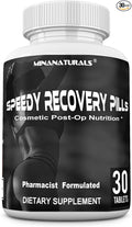Speedy Recovery Pills Post-OP Recovery Supplement Scar Support Vitamins Promotes Collagen and Fast Wound Healing Specially Formulated for Post op Cosmetic Surgeries 30 Tablets