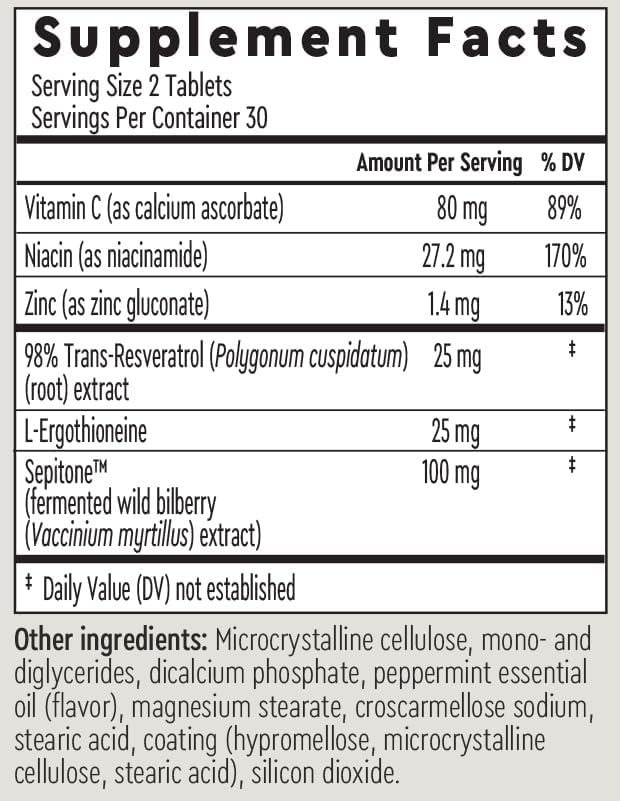 AURELIA Skin Perfection | Advanced Cellular Anti-Aging Supplement | Enhance Skin Clarity &amp Tone | with Zinc Resveratrol Niacinamide Ergothioneine &amp Vitamin C